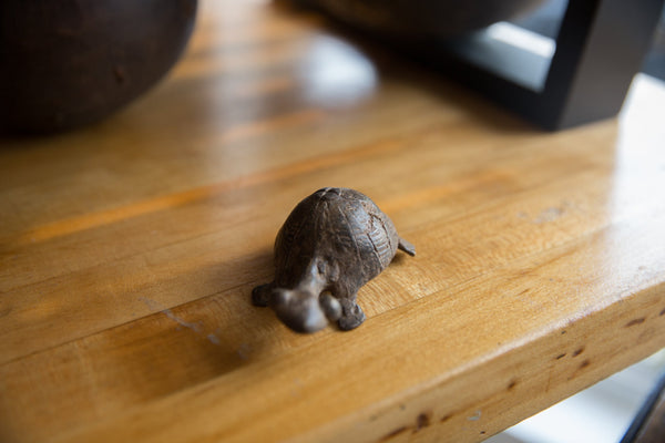 Vintage African Bronze Turtle // ONH Item ab01309 Image 2