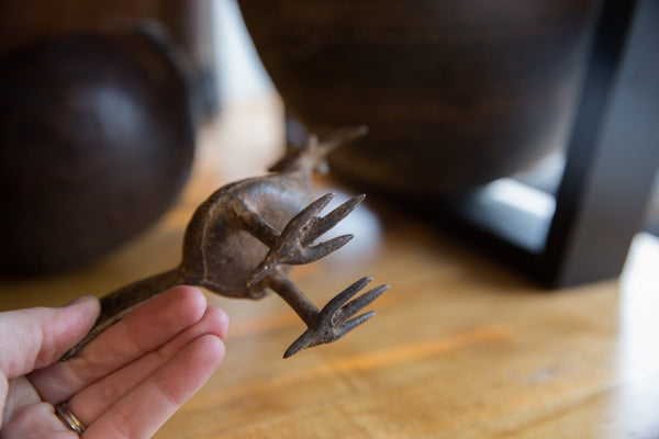 Vintage African Bronze Long Tailed Bird // ONH Item ab01317 Image 5