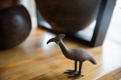 Vintage African Bronze Kori Bustard Bird // ONH Item ab01318 Image 2