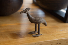 Vintage African Bronze Kori Bustard Bird // ONH Item ab01319 Image 1