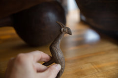 Vintage African Bronze Kori Bustard Bird // ONH Item ab01319 Image 5