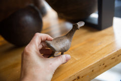 Vintage African Bronze Flat Billed Bird // ONH Item ab01321 Image 4