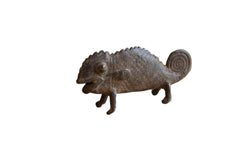 Vintage African Bronze Chameleon // ONH Item ab01327