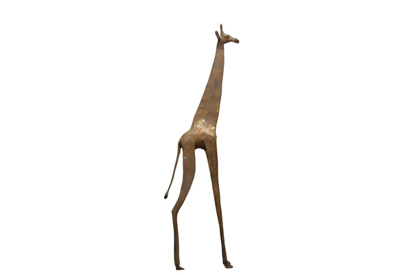 Vintage African Bronze Alloy Damaged Giraffe // ONH Item ab01349