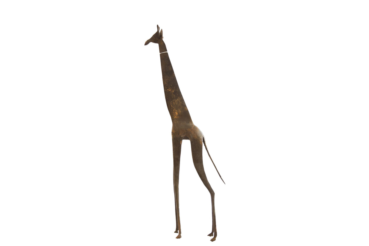 Vintage African Bronze Alloy Giraffe // ONH Item ab01350
