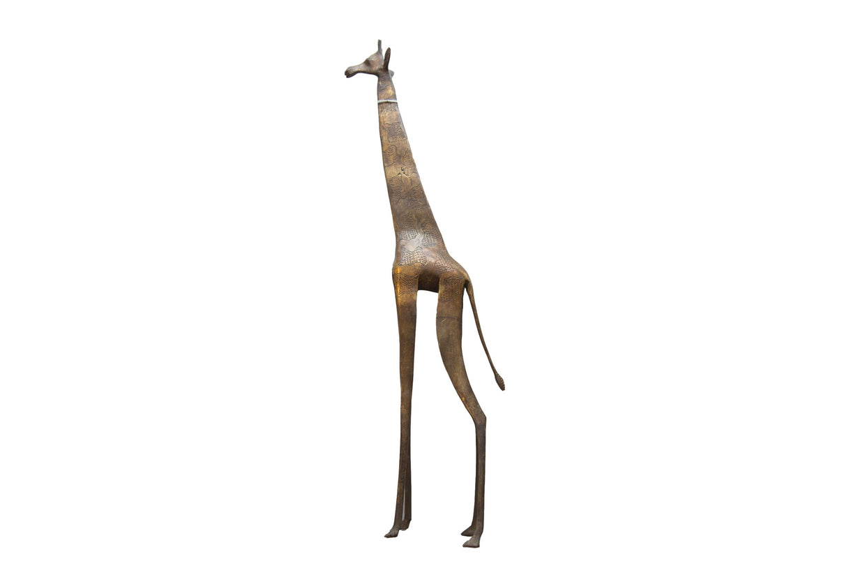 Vintage African Bronze Alloy Giraffe // ONH Item ab01351