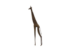 Vintage African Bronze Alloy Giraffe // ONH Item ab01352
