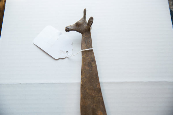 Vintage African Bronze Alloy Giraffe // ONH Item ab01352 Image 1
