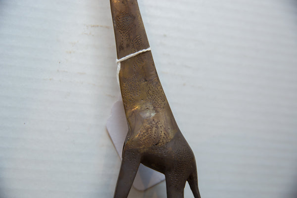 Vintage African Bronze Alloy Giraffe // ONH Item ab01354 Image 2