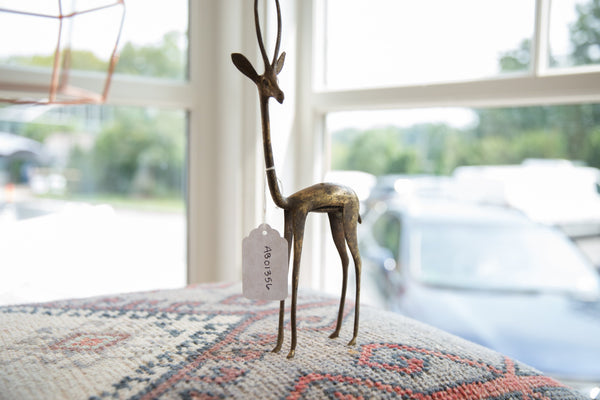Vintage African Bronze Left Facing Gazelle // ONH Item ab01356 Image 1