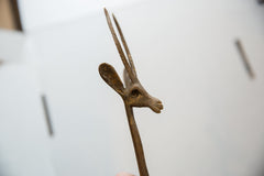Vintage African Bronze Alloy Left Facing Gazelle // ONH Item ab01357 Image 2