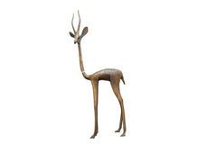 Vintage African Bronze Alloy Left Facing Gazelle // ONH Item ab01358