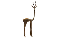 Vintage African Bronze Alloy Right Facing Gazelle // ONH Item ab01360