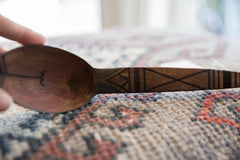 Vintage African Wooden Instrument Design Spoon // ONH Item ab01362 Image 2