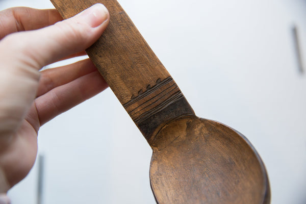 Vintage African Wooden Spoon // ONH Item ab01365 Image 1