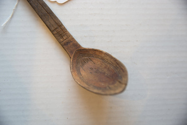 Vintage African Wooden Spoon // ONH Item ab01367 Image 1