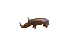 Vintage African Rhino with Dark Patina // ONH Item ab01441
