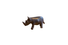 Vintage African Rhino with Dark Patina // ONH Item ab01442