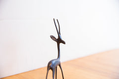 Vintage African Right Facing Gazelle with Dark Patina // ONH Item ab01512 Image 1