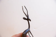 Vintage African Right Facing Gazelle with Dark Patina // ONH Item ab01516 Image 1
