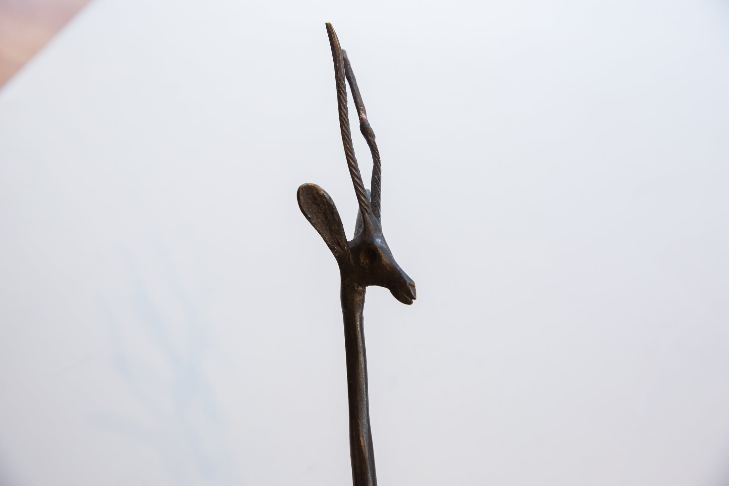 Vintage African Right Facing Gazelle with Dark Patina // ONH Item ab01521 Image 2