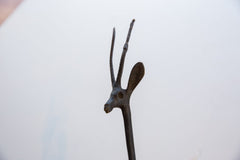 Vintage African Right Facing Gazelle with Dark Patina // ONH Item ab01521 Image 2