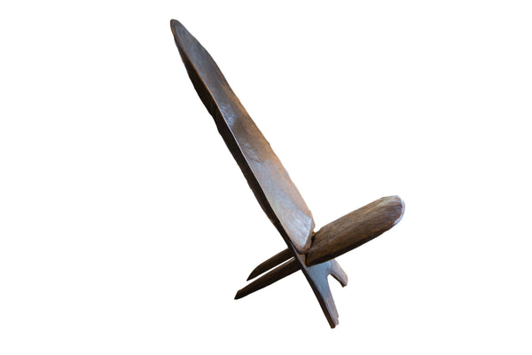 Vintage Carved African Wooden Slot Chair // ONH Item ab01554