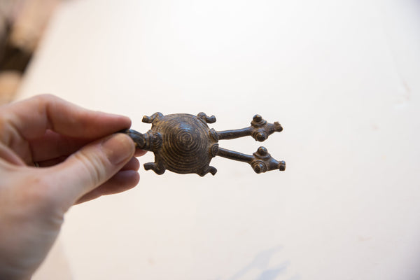 Vintage African Double Headed Turtle Pendant // ONH Item ab01582 Image 1