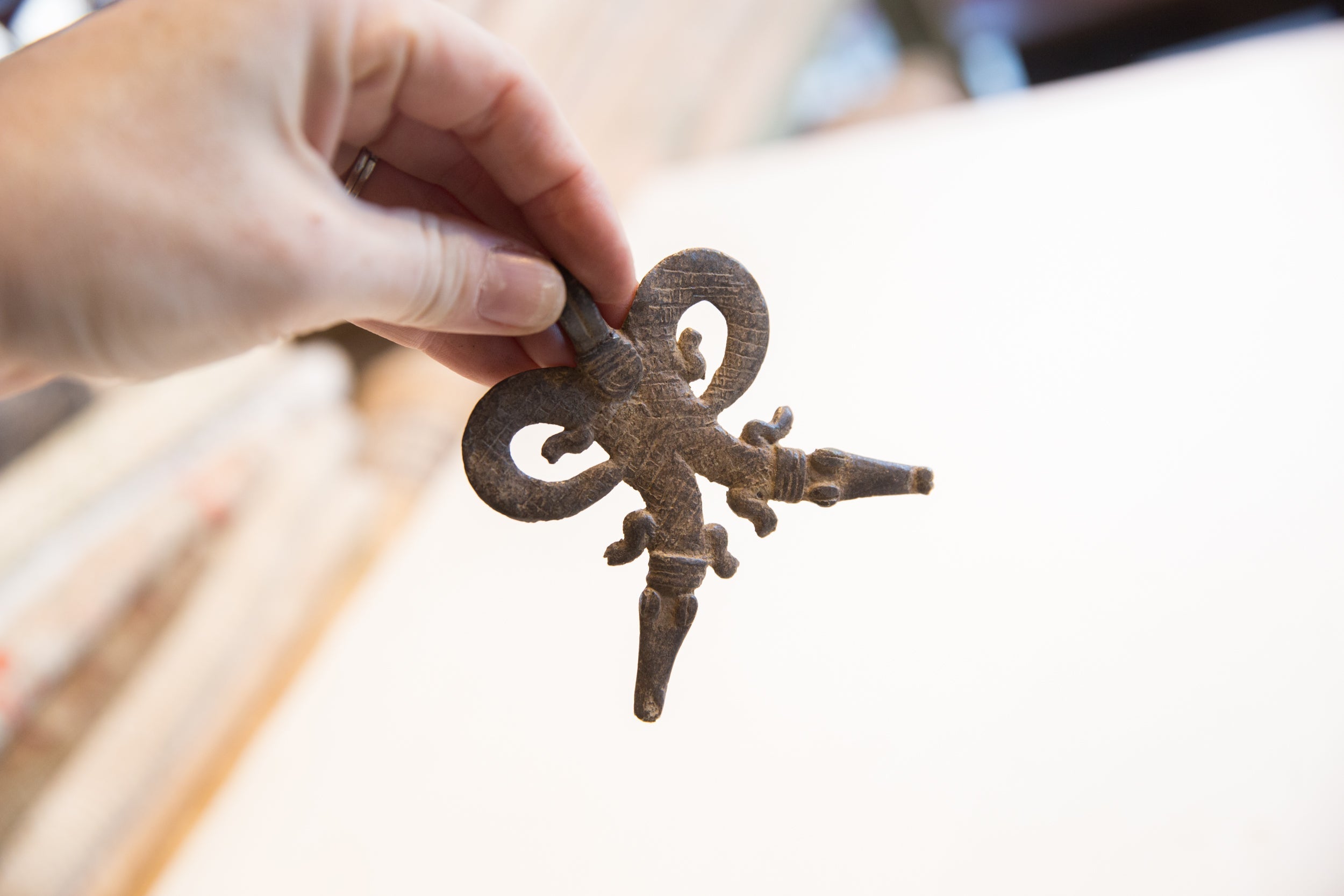 Vintage African Double Crocodile Pendant // ONH Item ab01584 Image 1