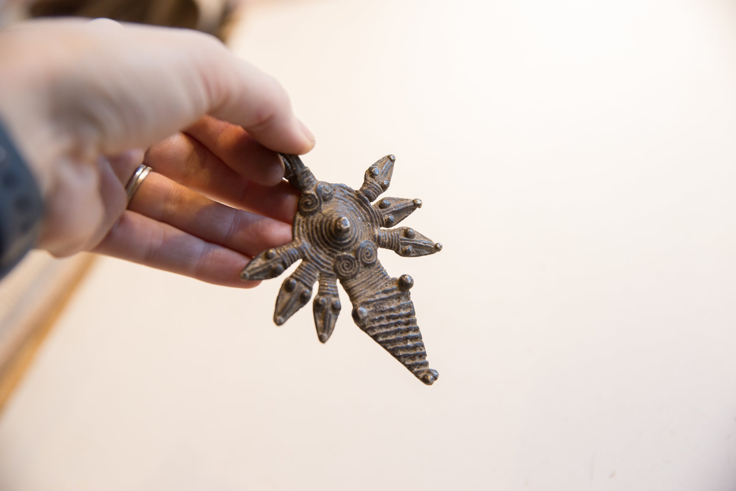 Vintage African Mother and Baby Snakes Pendant // ONH Item ab01590 Image 1