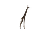 Large vintage African giraffe sculpture with a slender, elongated form and dark patina.