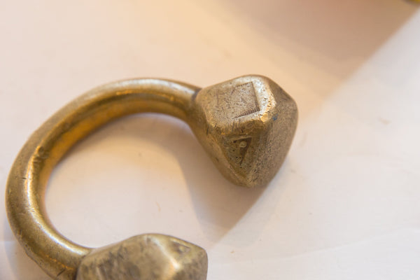 Antique African Bronze Tuareg Cuff Bracelet with Gold Patina // ONH Item ab01615 Image 2