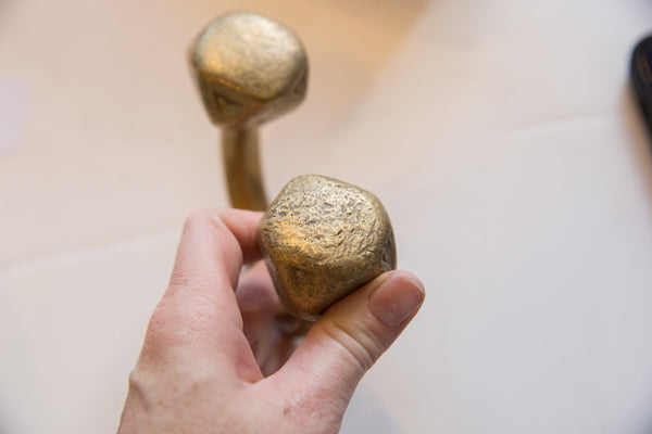 Antique African Bronze Tuareg Cuff Bracelet with Gold Patina // ONH Item ab01615 Image 3