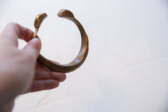 Antique African Bronze Snake Cuff Bracelet // ONH Item ab01626 Image 1