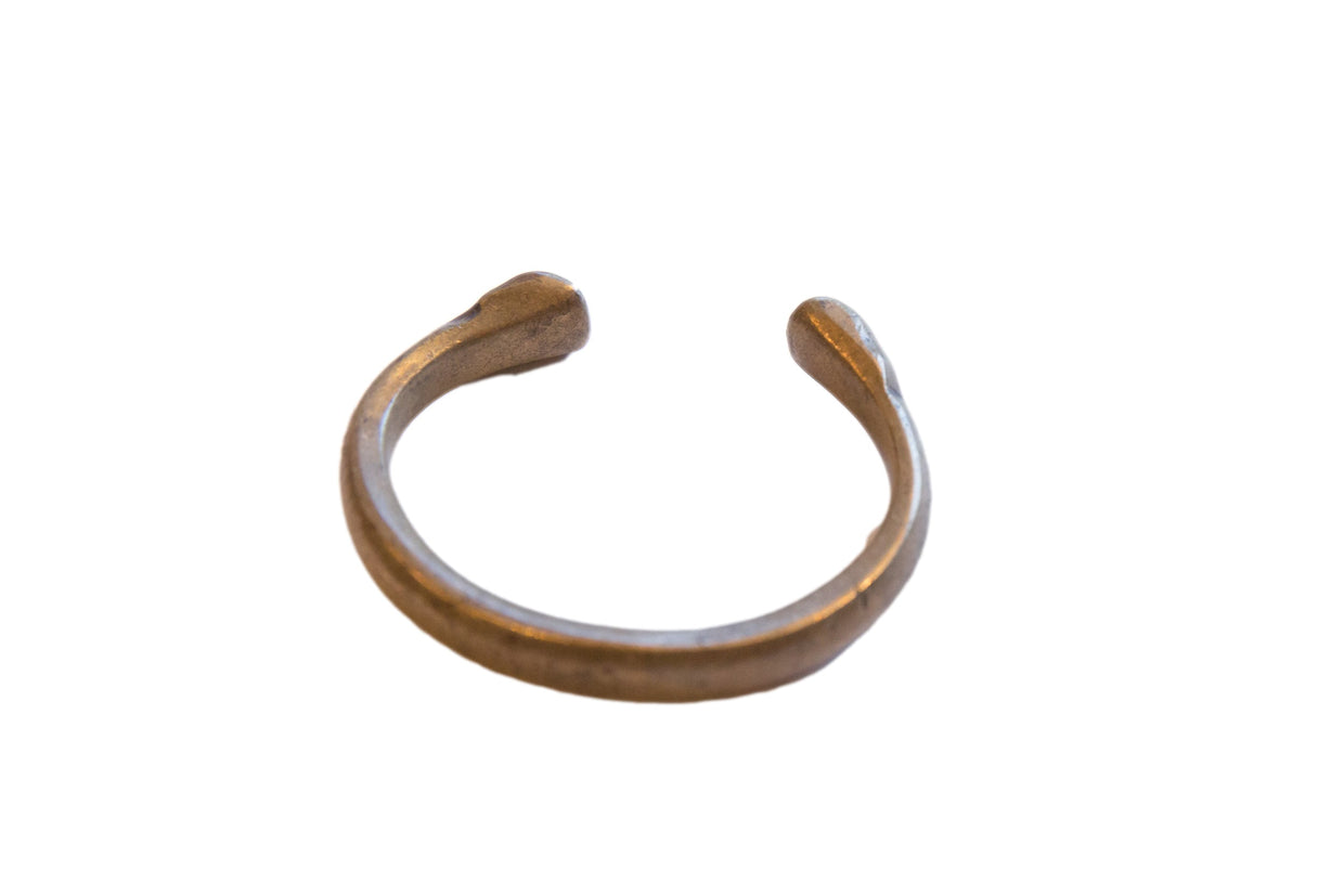 Antique African Bronze Snake Cuff Bracelet // ONH Item ab01629