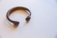Antique African Copper Alloy Snake Cuff Bracelet // ONH Item ab01630 Image 2