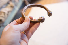 Antique African Copper Alloy Snake Cuff Bracelet // ONH Item ab01644 Image 5