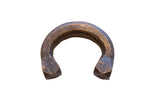 Antique African copper cuff bracelet with a hand-wrought texture and deep, aged patina.