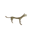 Vintage African cheetah collectible with a slender, stylized form and oxidized patina.