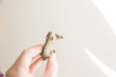 Vintage African Bronze Monkey Standing with Fish // ONH Item ab01682 Image 2