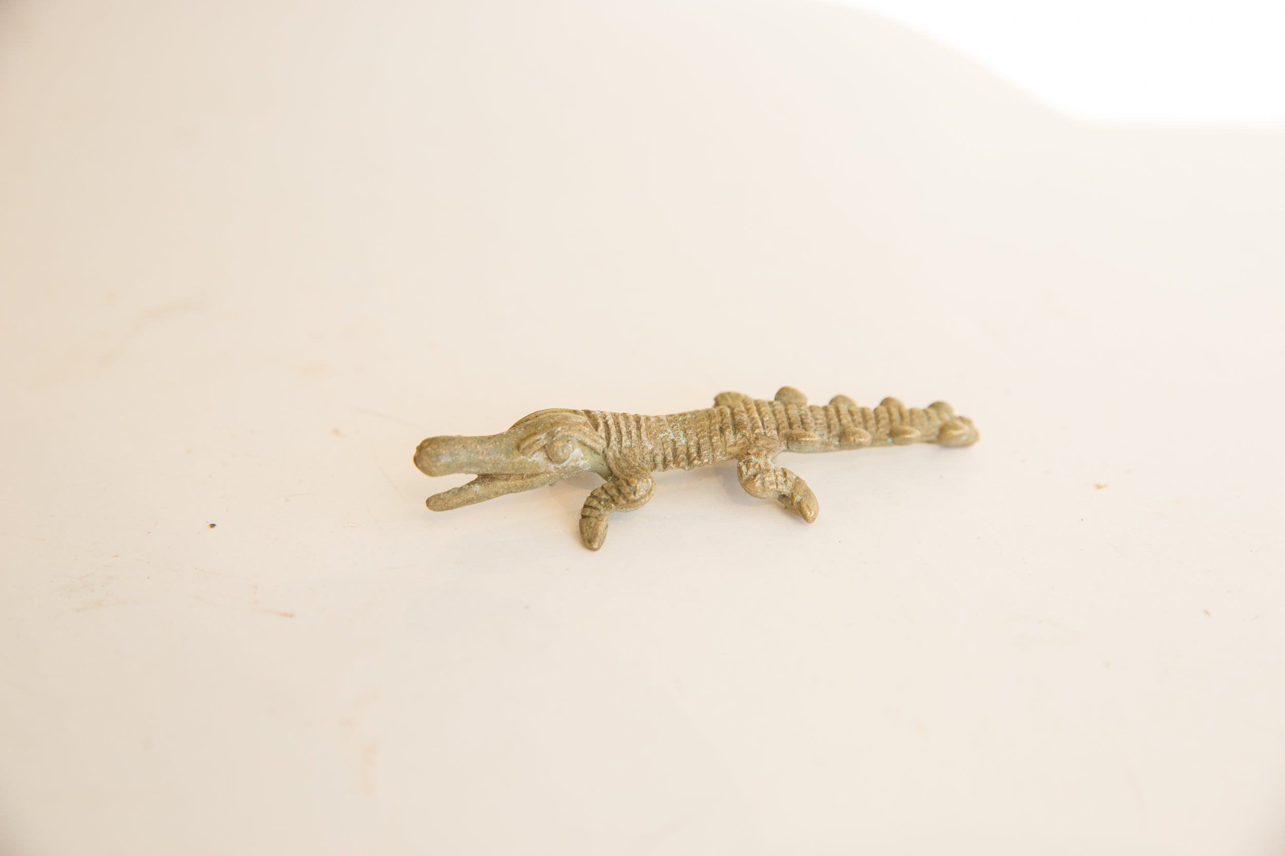 Vintage Bronze African Crocodile // ONH Item ab01685 Image 1