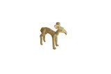 Vintage African bronze ewe impala sculpture with a weathered, matte patina.
