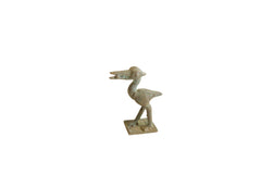 Vintage African Bronze Long Legged Bird Sculpture // ONH Item ab01689