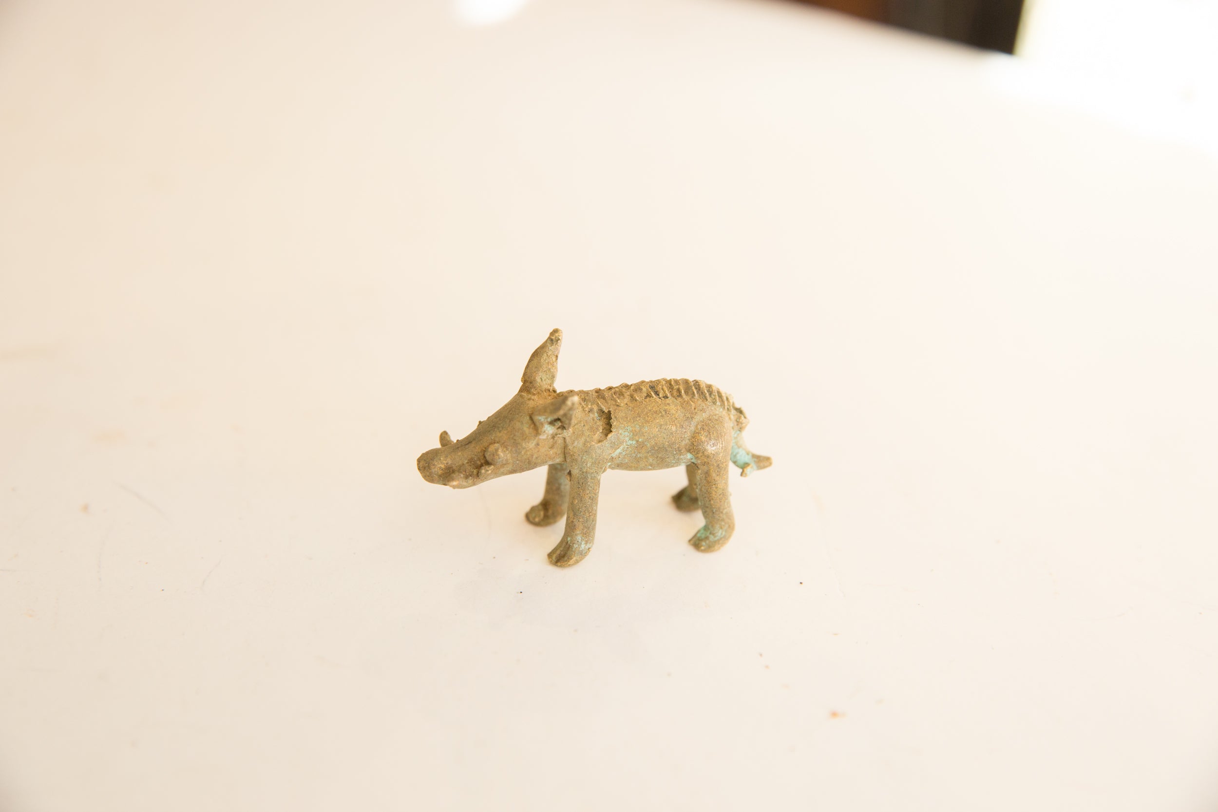 Vintage African Bronze Boar // ONH Item ab01703 Image 1