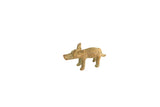 Vintage African pig gold weight collectible with a textured, aged golden patina.