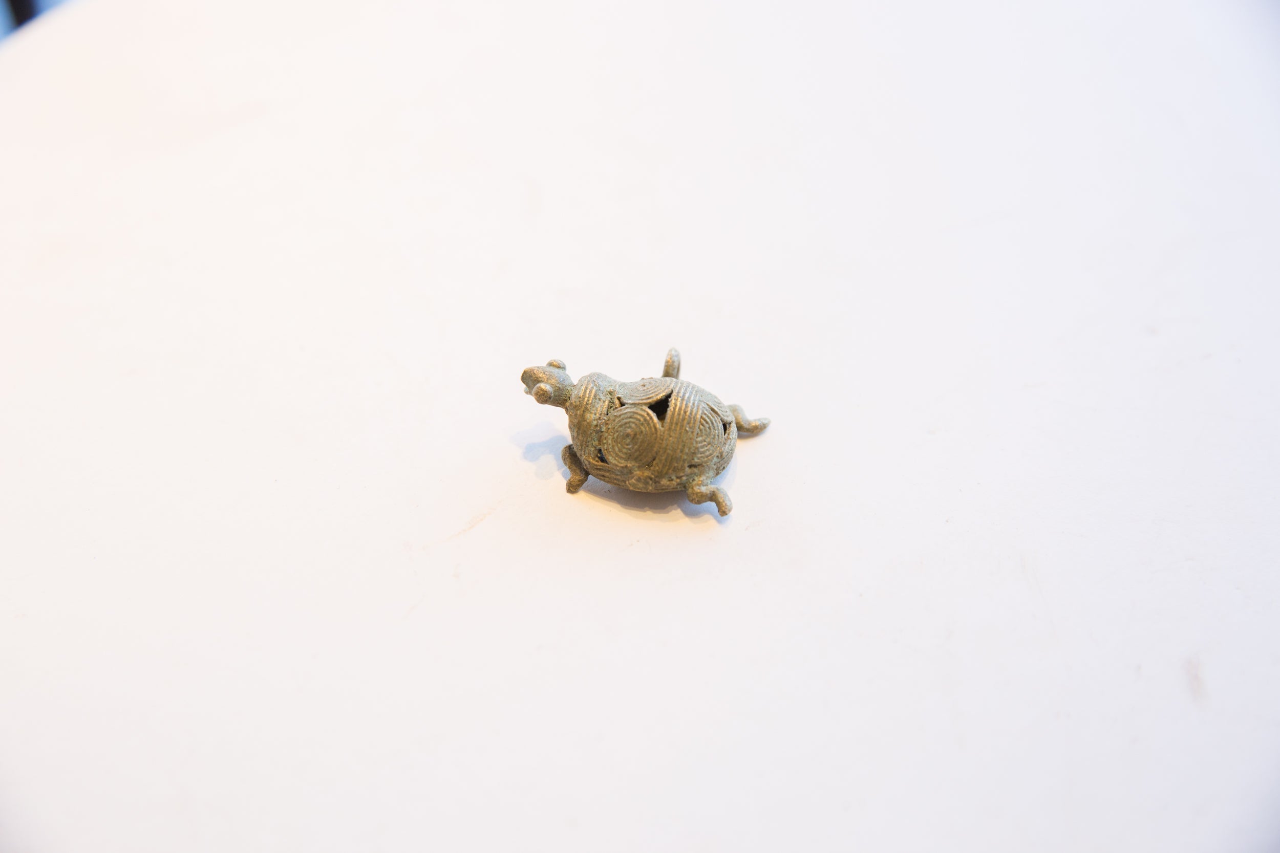 Vintage African Oxidized Turtle Pendant // ONH Item ab01742 Image 1