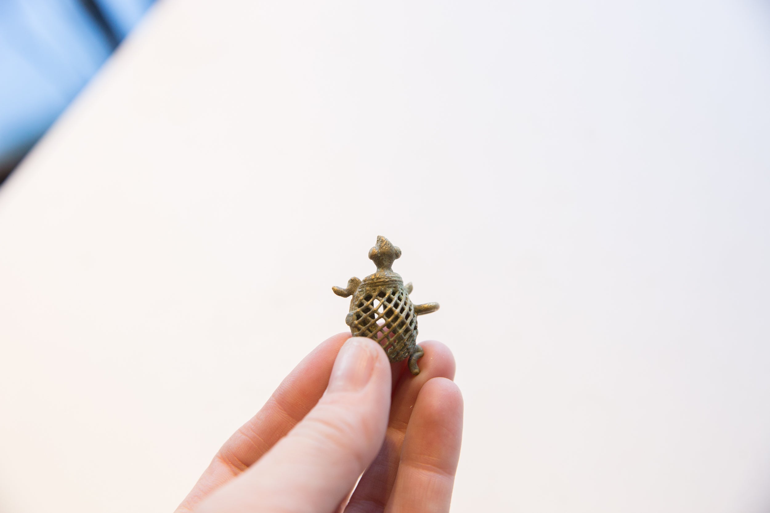 Vintage African Oxidized Turtle Pendant // ONH Item ab01747 Image 1