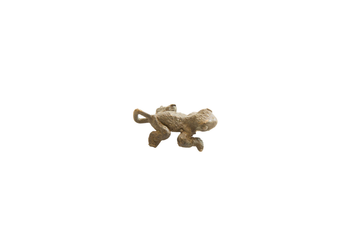 Vintage African Bronze Frog Pendant // ONH Item ab01758