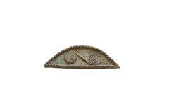 Vintage African Handmade Detailed Bronze Shield // ONH Item ab01764