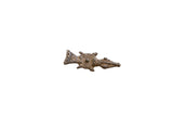 Vintage African Bronze Crocodile or Turtle Pendant, 1960s handmade with textured patinated finish, 3 inches long.